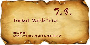 Tunkel Valéria névjegykártya
